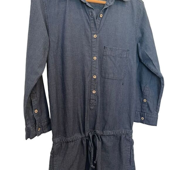 Sundry Dark Chambray Button Down Jumpsuit Size S (1) - Picture 3 of 7